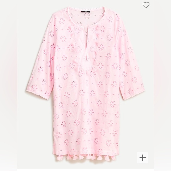 J.Crew Eyelet Bib Tunic in pink size XS - Picture 1 of 3